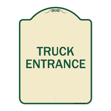 Traffic Entrance Truck Entrance Heavy-Gauge Aluminum Architectural Sign